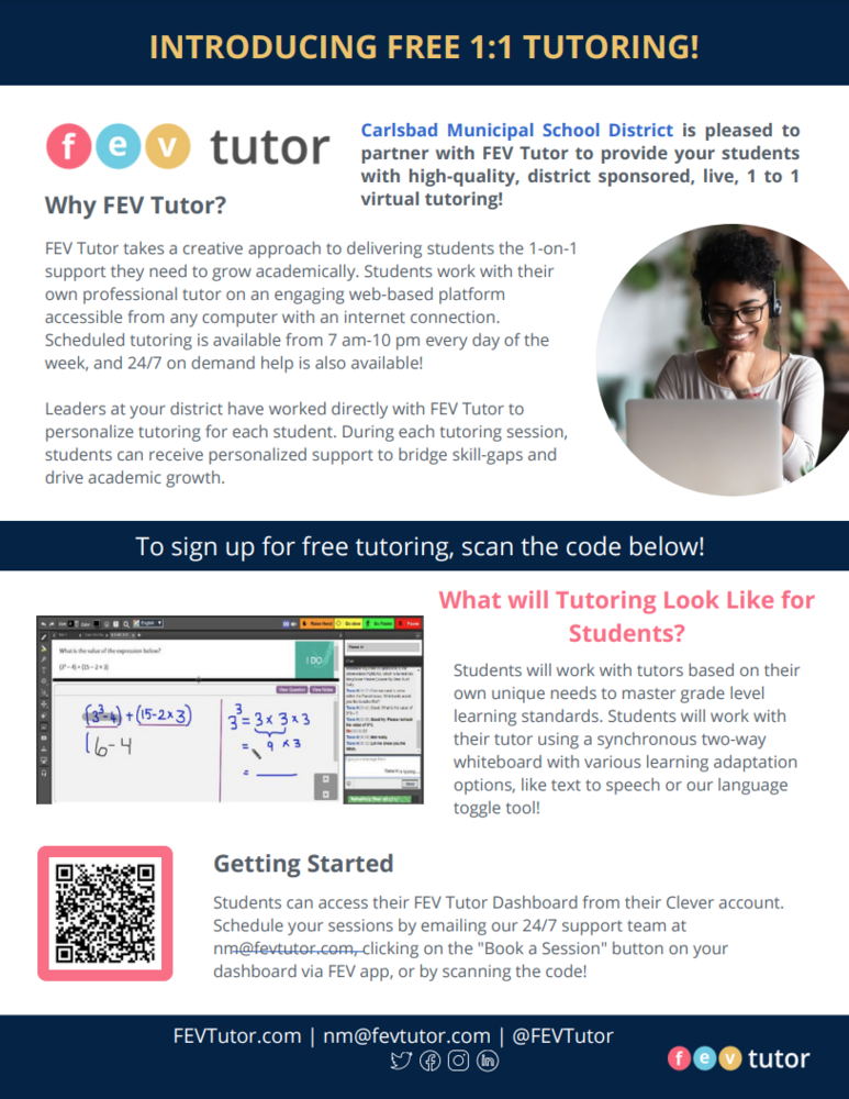 Introducing Free 1:1 Tutoring!