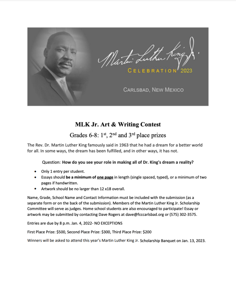 MLK Jr. Art and Writing Contest
