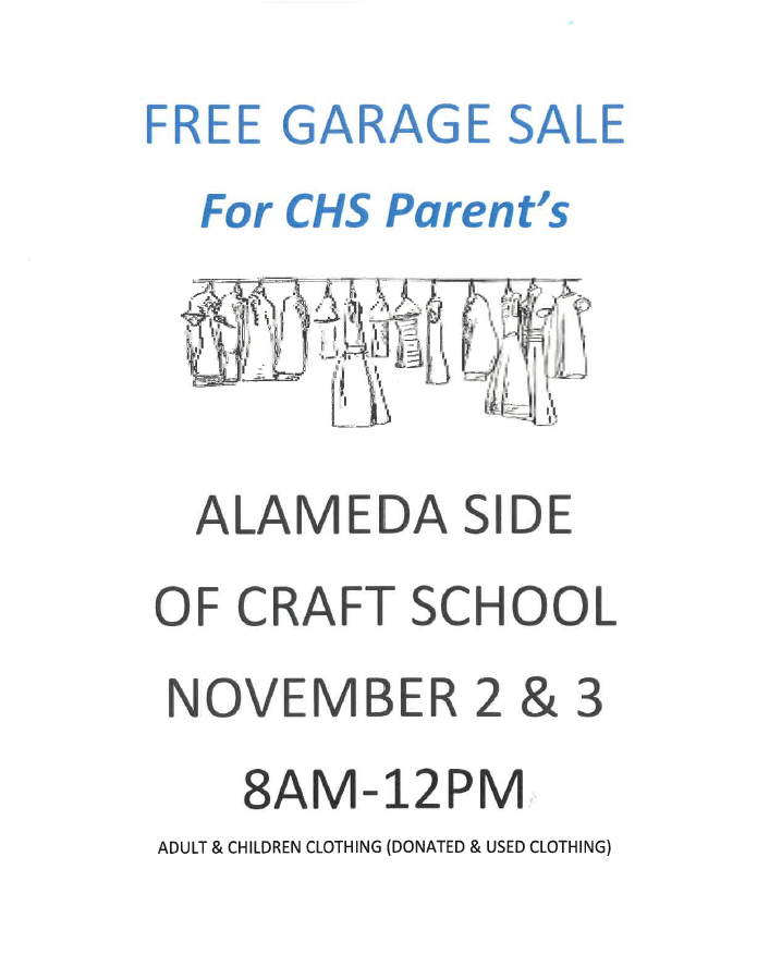 FREE GARAGE SALE FOR CHS PARENTS