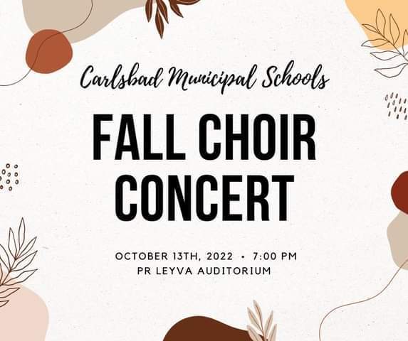 Flyer for Fall Choir Concert