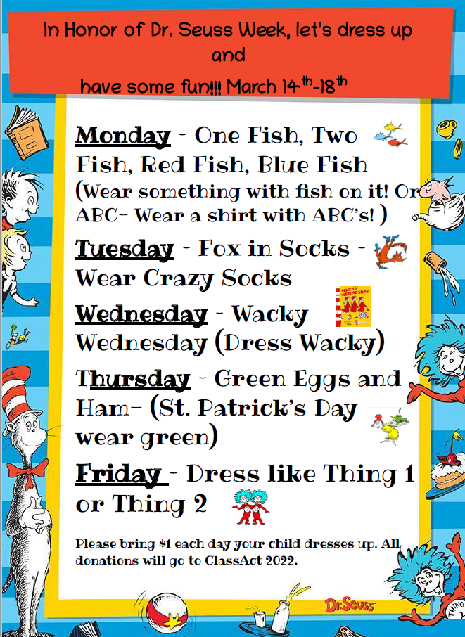 Dr. Seuss Week Events