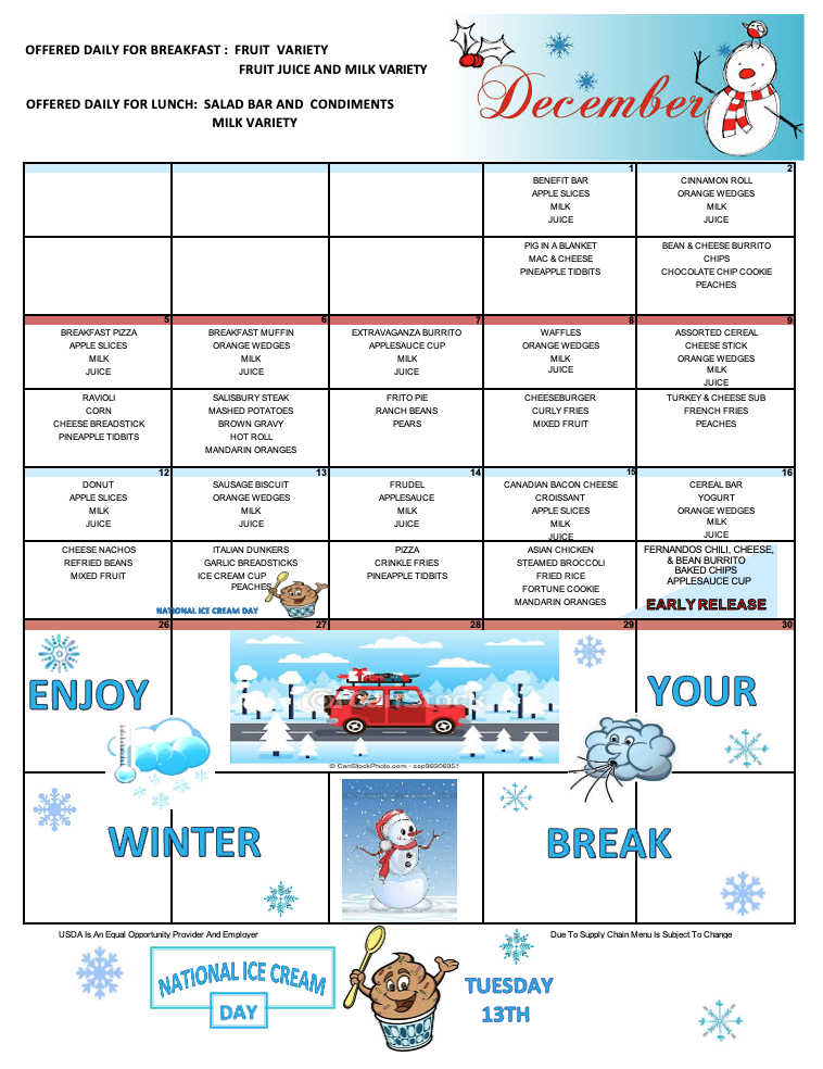 Lunch Menu