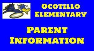Ocotillo Roadrunner Ocotillo Elementary Parent Information