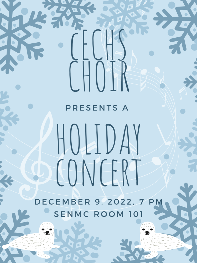Flyer for CECHS Choir Holiday Concert