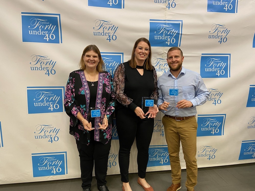 Three Carlsbad Municipal Schools employees were recognized for Carlsbad  Forty Under Forty Class of  2021