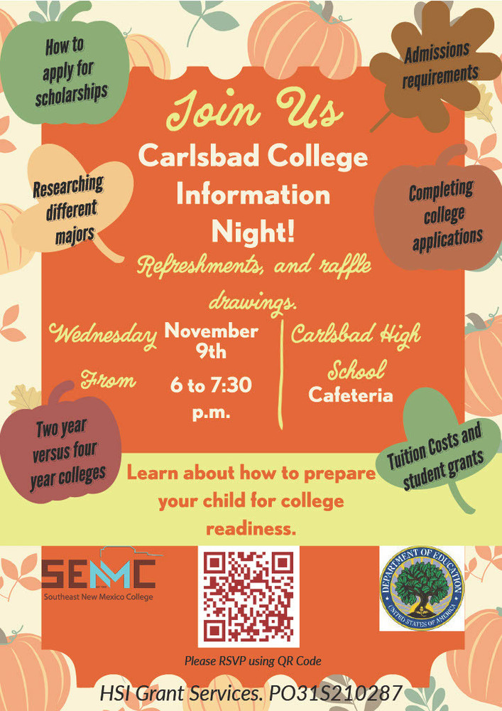 Carlsbad College Information Flyer