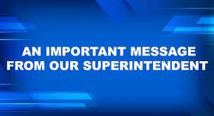 Superintendent Message