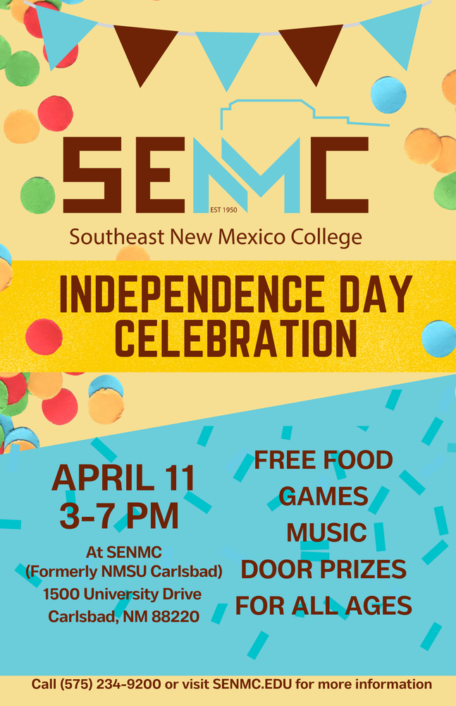 Flyer for SENMC Independence Celebration