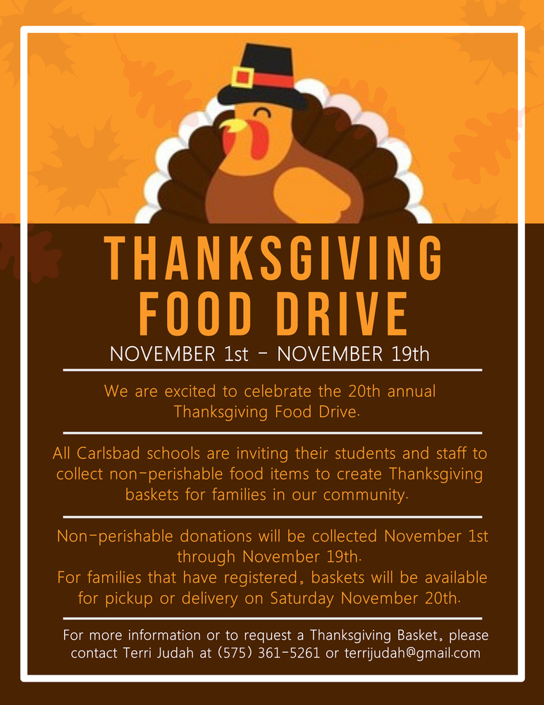 thanksgiving food drive information, turkey image