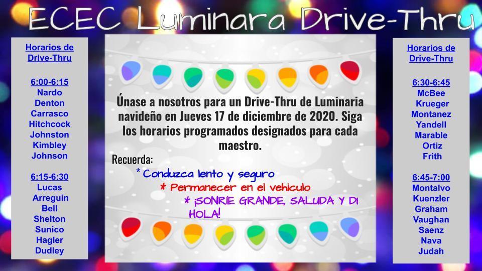 ECEC Luminara Drive-Thru Event