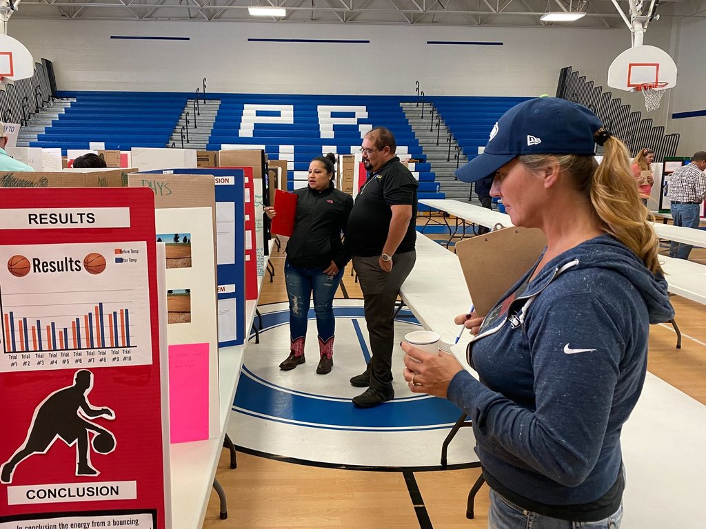 WIPP employees judge projects at the Science Fair